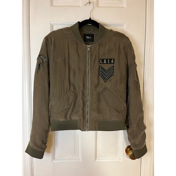 Rails Ace Military Bomber Patches Jacket - West Coast style- Sz XS - Picture 7 of 11